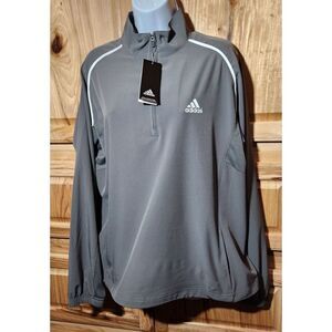 Adidas Softball Quarter‑Zip Pullover Jacket Women’s Large Grey NWT